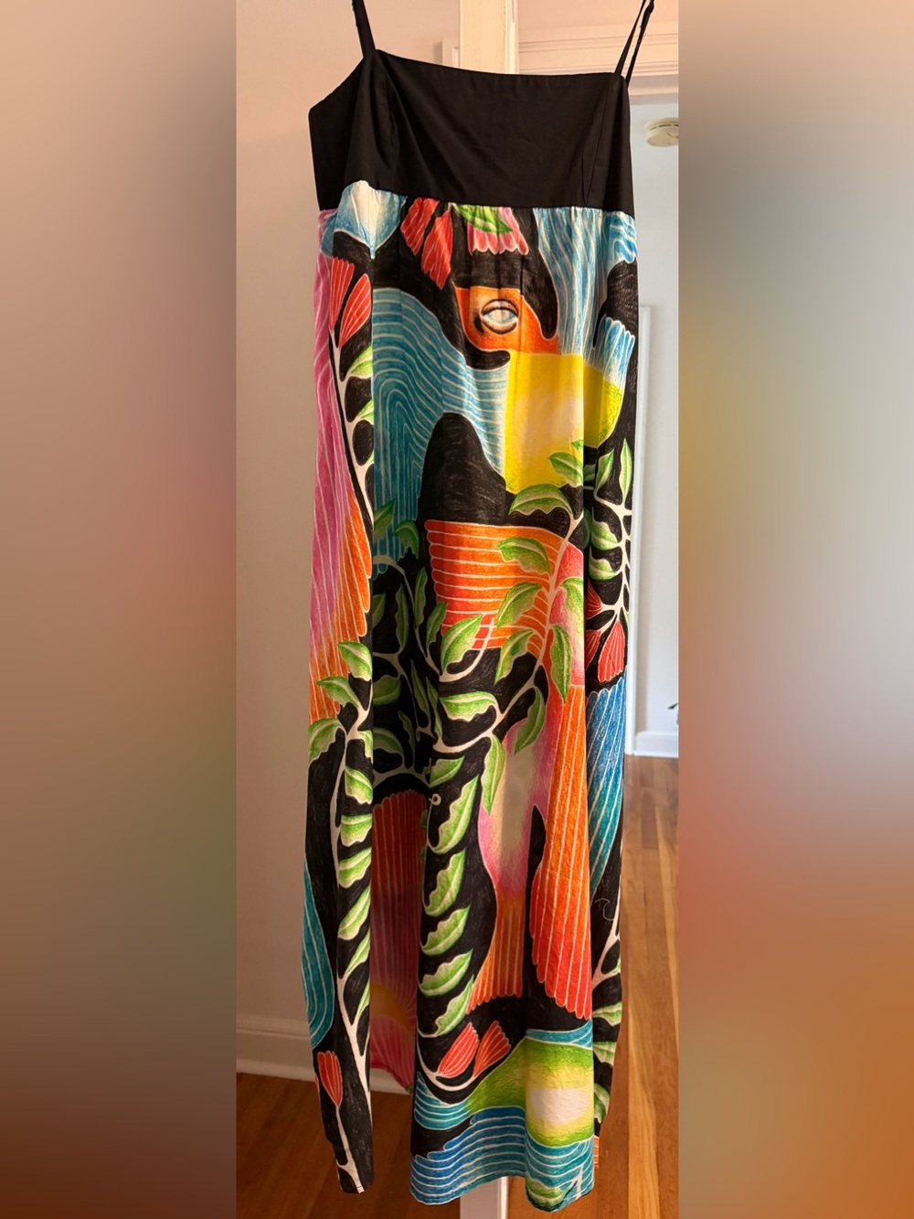 Anthropologie  Multi-Color Tropical Print Maxi dress